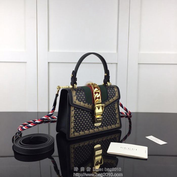 GUCCI古馳 新款 專櫃品質 原單 470270印金 克色 手提 單肩 斜挎包HY1336